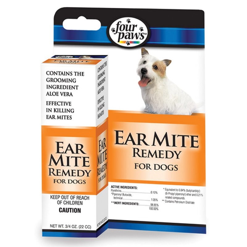 Four Paws Aloe Ear Mite Treatment for Dogs, 0.8 oz.