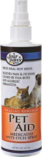 Four Paws Medicated Anti-Itch Spray for Dogs & Cats, 8 oz.