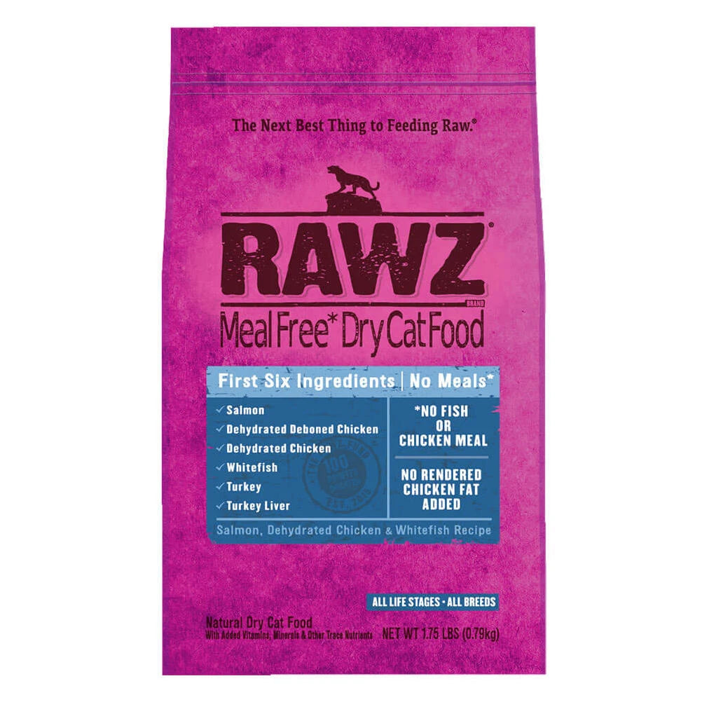 Rawz Dehydrated Salmon, Chicken & Whitefish Dry Cat Food, 1.8 lbs.