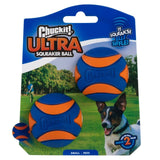 Chuckit! Ultra Squeaker Ball Small, Blue/Orange (2 Pack)