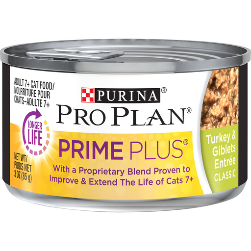 Purina Pro Plan Prime Plus Grain-Free Turkey & Giblets Wet Cat Food, 3 oz.