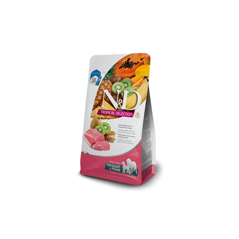 Farmina N&D Tropical Selection Pork & Tropical Fruits Medium/Maxi Adult Dry Dog Food, 22 lbs.