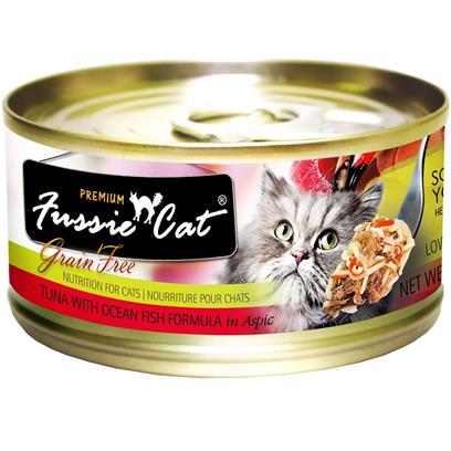 Fussie Cat Premium Tuna with Ocean Fish Canned Cat Food, 2.8 oz.