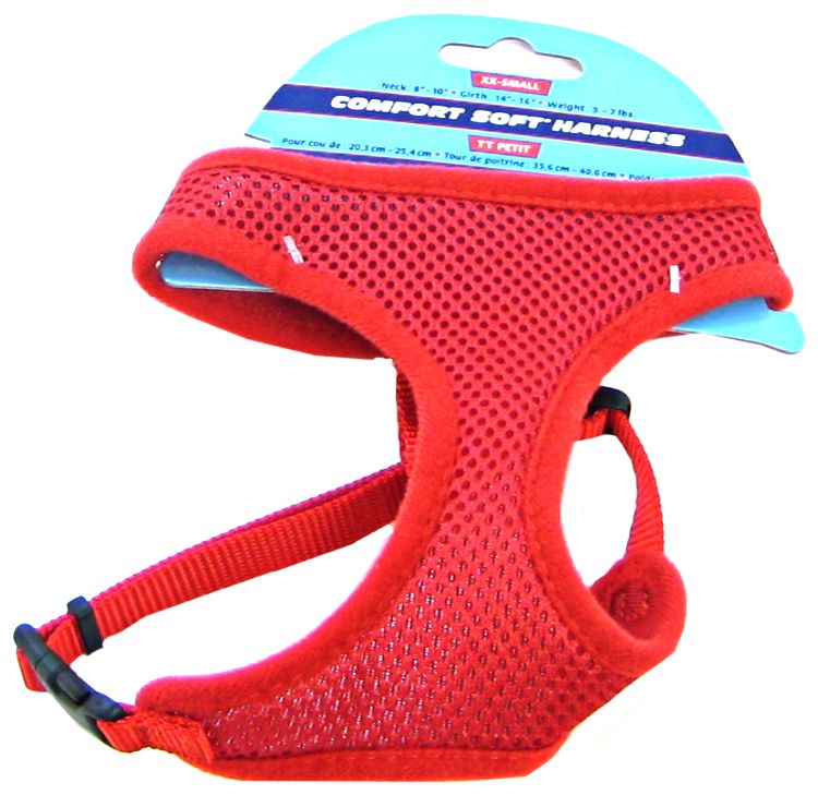 Comfort Soft Adjustable Dog Harness Red, 3/8 in. (Size S)