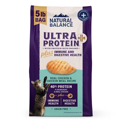 Natural Balance Ultra Protein Immune & Digestive Health Chicken & Chicken Meal Dry Cat Food, 5 lbs.
