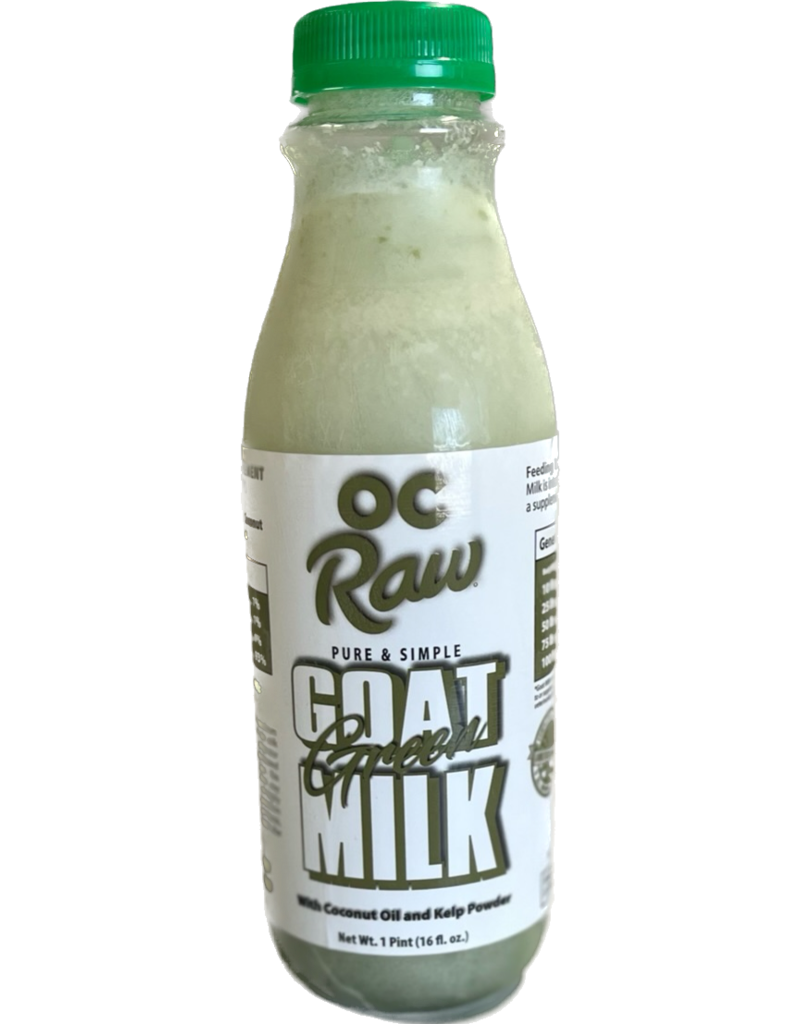 OC Raw Frozen Green Goat Milk for Dogs & Cats