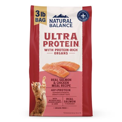 Natural Balance Ultra Protein Salmon & Chicken Meal Dry Cat Food, 3 lbs.