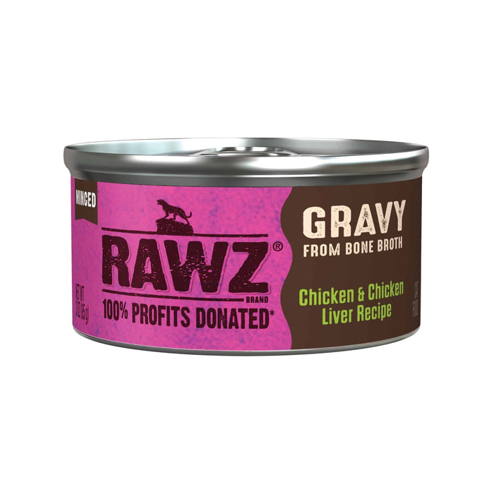 Rawz Chicken & Chicken Liver in Gravy Canned Cat Food, 5.5 oz.