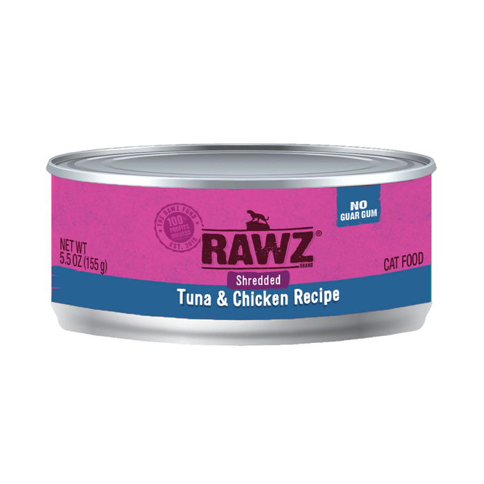 Rawz Shredded Tuna & Chicken Canned Cat Food, 5.5 oz.
