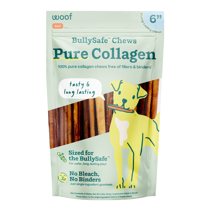Woof Bullysafe All-Natural Collagen Dog Chew, 6 in.