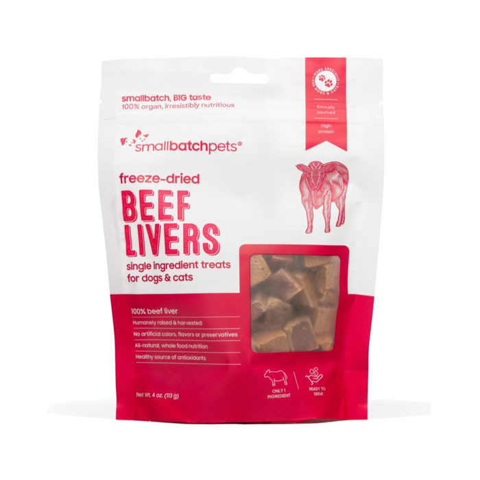 Smallbatch Freeze-Dried Beef Liver Dog Treats, 3.5 oz.