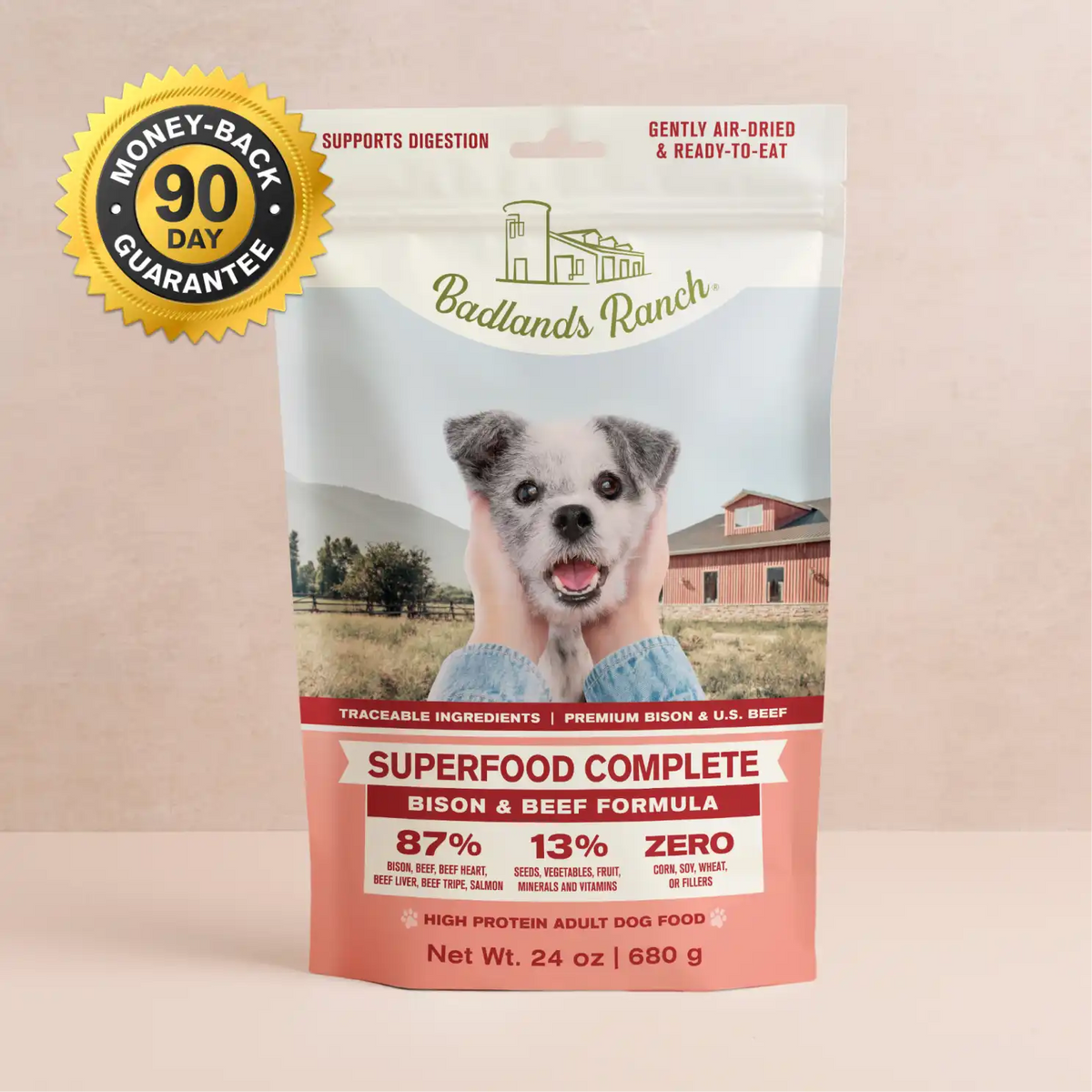 Badlands Ranch Complete Air Dried Superfood Bison & Beef Dog 24 oz