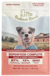 Badlands Ranch Complete Air Dried Superfood Bison & Beef Dog 64 oz Bag