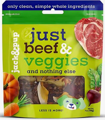 Jack & Pup Just Beef & Veggies Dog Treats, 7 oz.