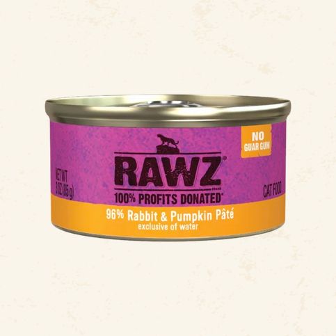 Rawz Rabbit & Pumpkin Pate Canned Cat Food, 3 oz.