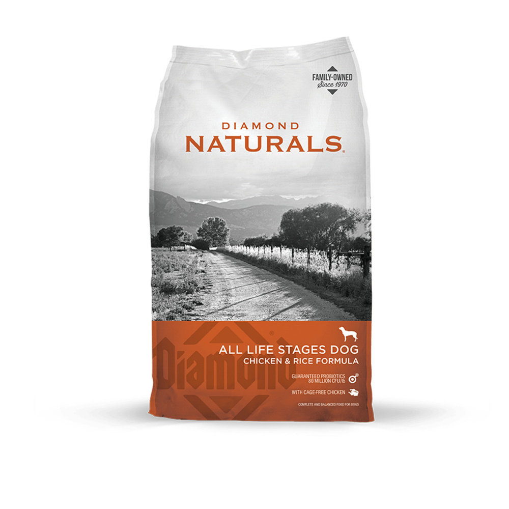 Diamond Naturals Adult Chicken & Rice Dry Dog Food, 40 lbs.