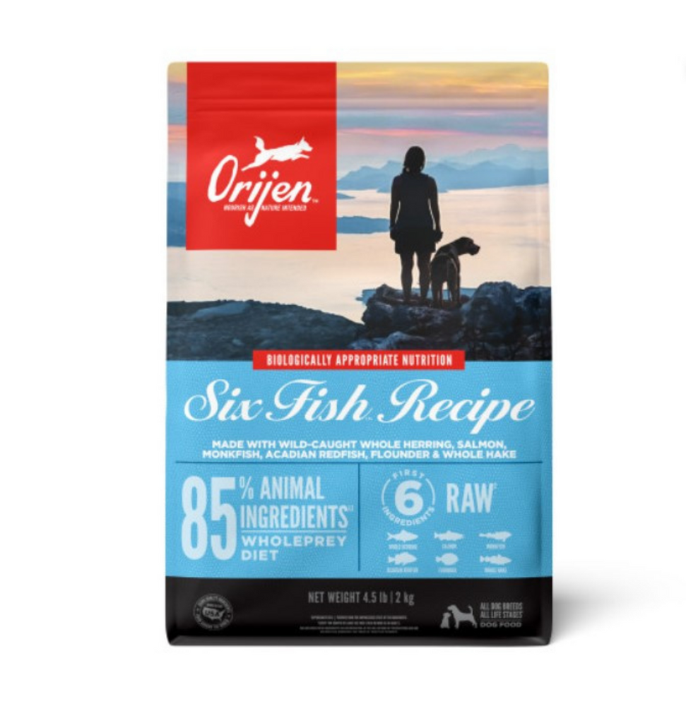 Orijen Six Fish High Protein Dry Dog Food, 4.5 lbs.