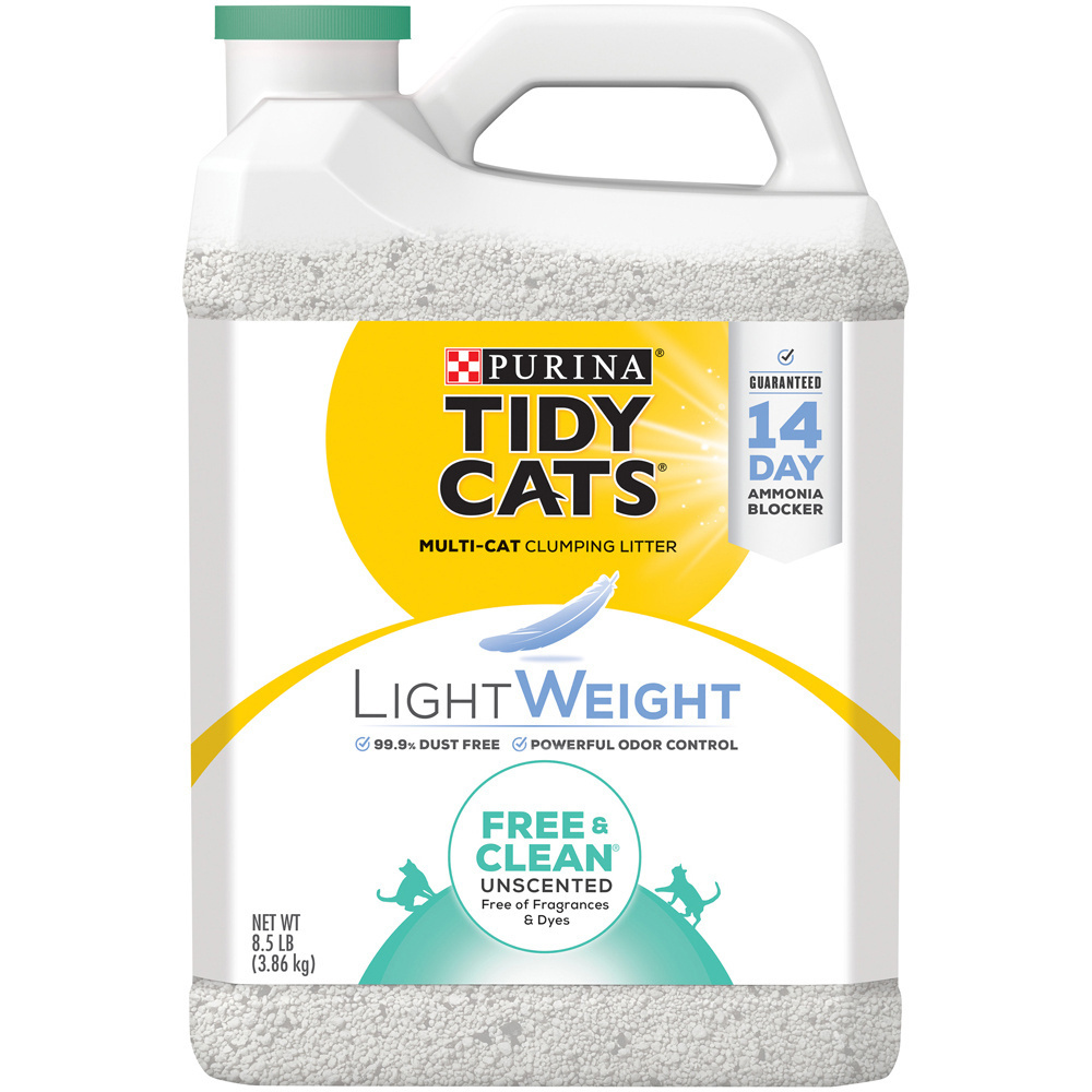 Tidy Cats Free & Clean Unscented Lightweight Clumping Cat Litter, 8.5 lbs.
