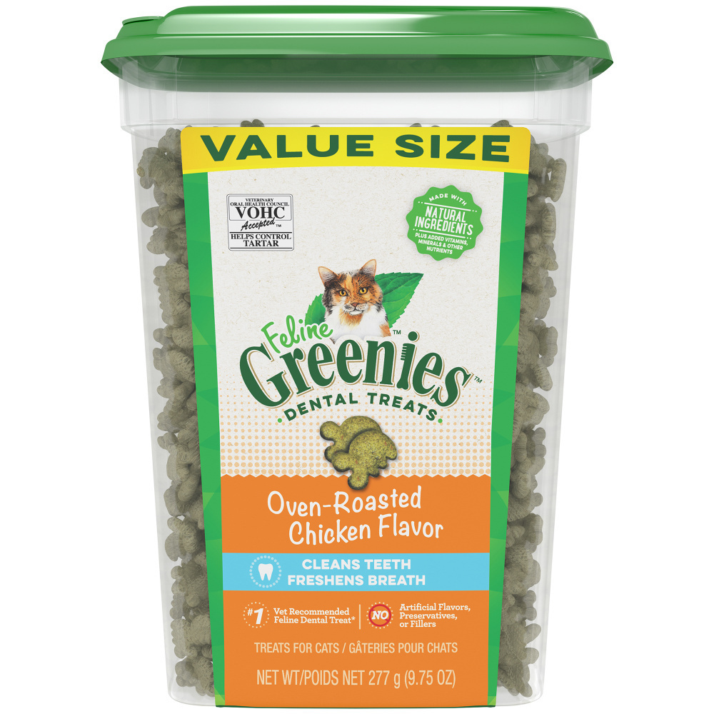 Feline Greenies Oven-Roasted Chicken Flavor Dental Cat Treats, 9.8 oz.