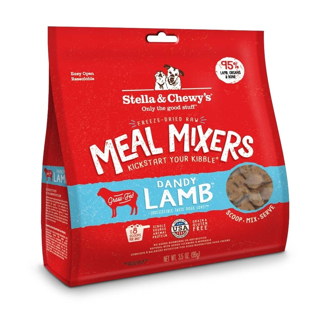 Stella & Chewy's Savory Lamb Meal Mixers Freeze-Dried Dog Food Topper, 18 oz.