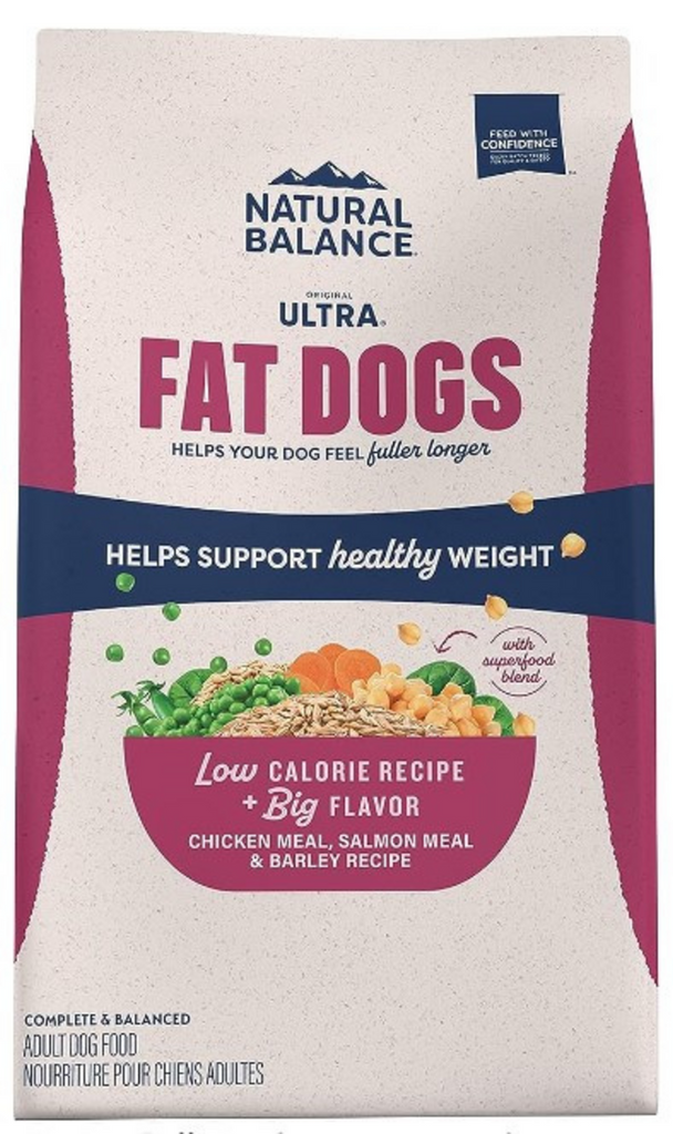 Natural Balance Fat Dogs Low Calorie Dry Dog Food, 4 lbs.