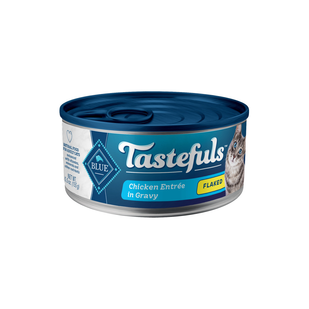 Blue Buffalo Tastefuls Adult Chicken Entree in Gravy Flaked Wet Cat Food, 5.5 oz.