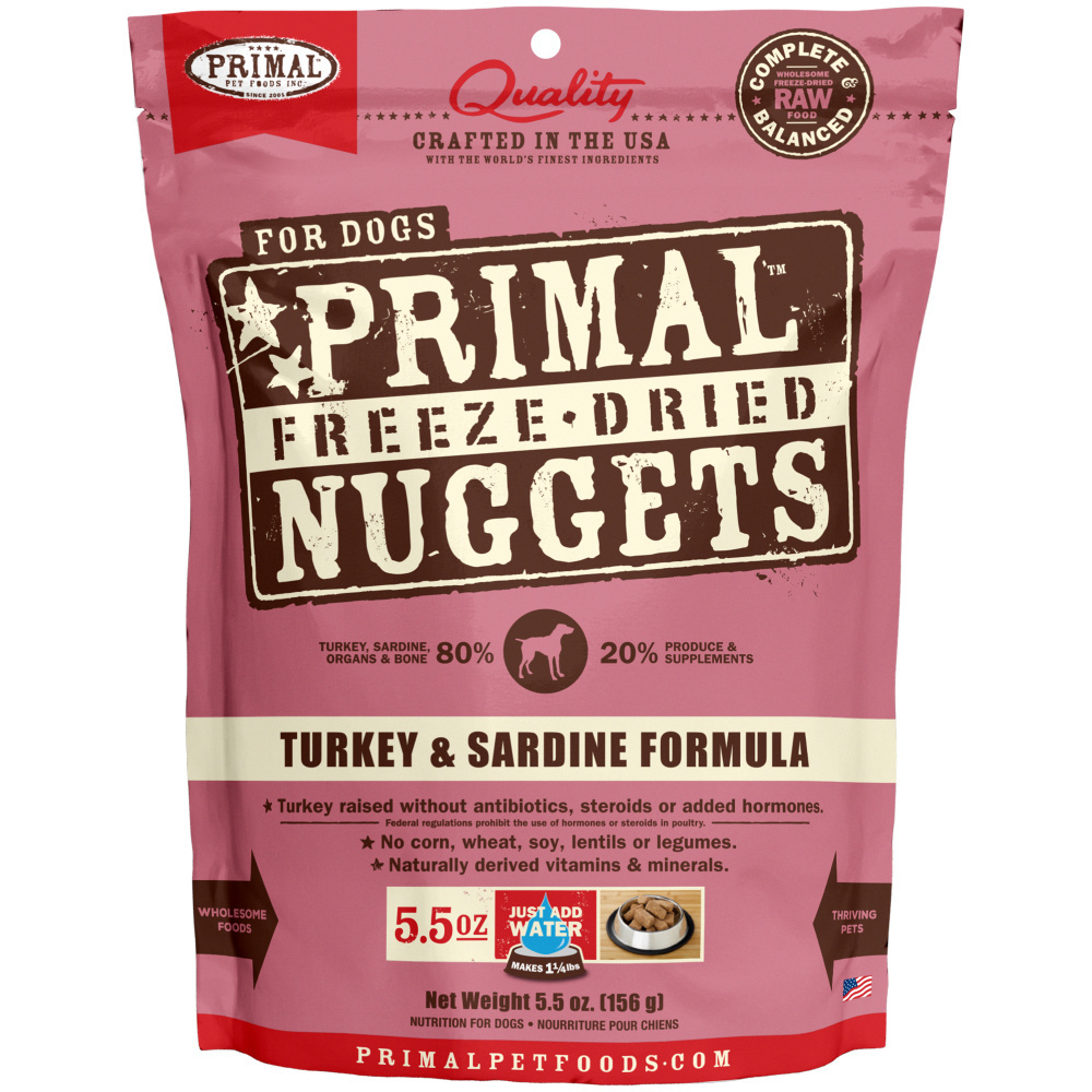 Primal Turkey & Sardine Freeze Dried Dog Food 14 oz