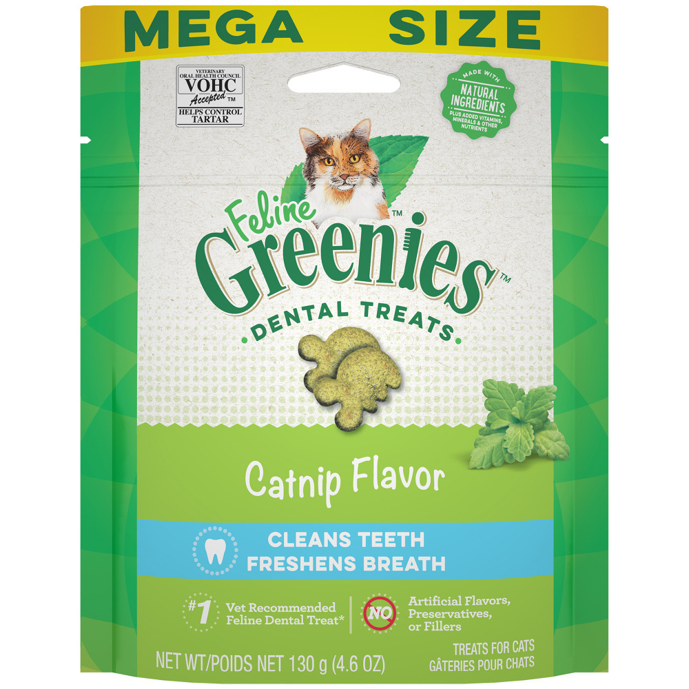 Feline Greenies Catnip Flavor Dental Cat Treats, 4.6 oz.