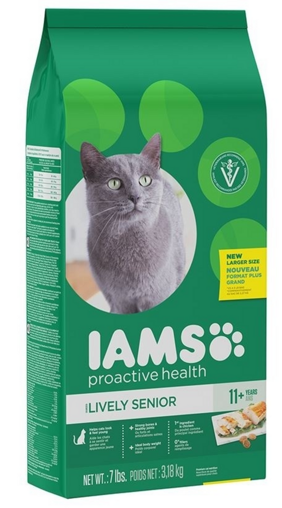 Iams ProActive Health Chicken Senior Dry Cat Food, 7 lbs.