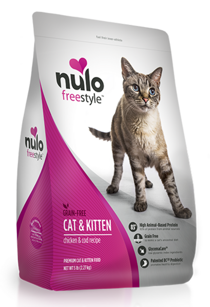 Nulo FreeStyle Chicken & Cod Grain-Free Dry Cat & Kitten Food, 5 lbs.