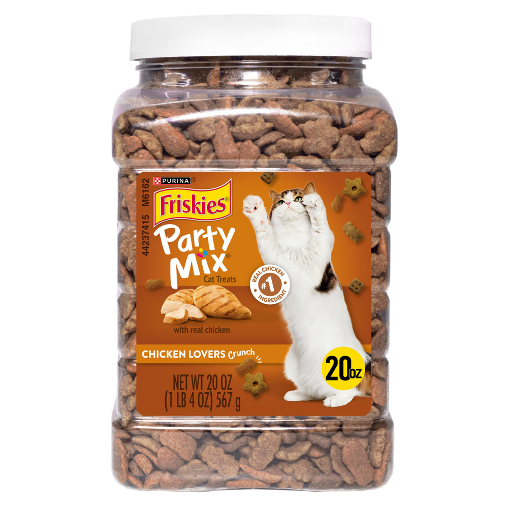 Friskies Party Mix Favorites Lip Lickin' Chicken Flavor Cat Treats, 20 oz.
