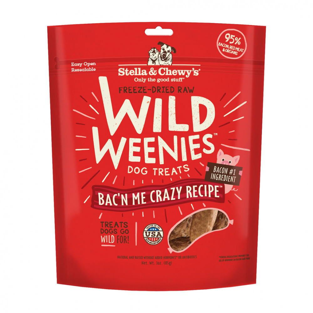 Stella & Chewy's Wild Weenies Pork, Bacon & Beef Dog Treats, 3 oz.