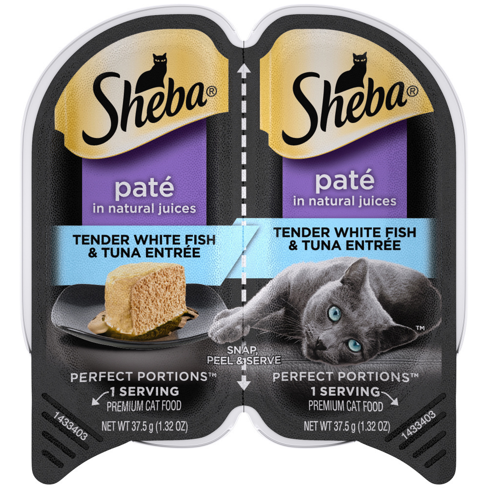 Sheba Whitefish & Tuna Pate Wet Cat Food, 2.6 oz.