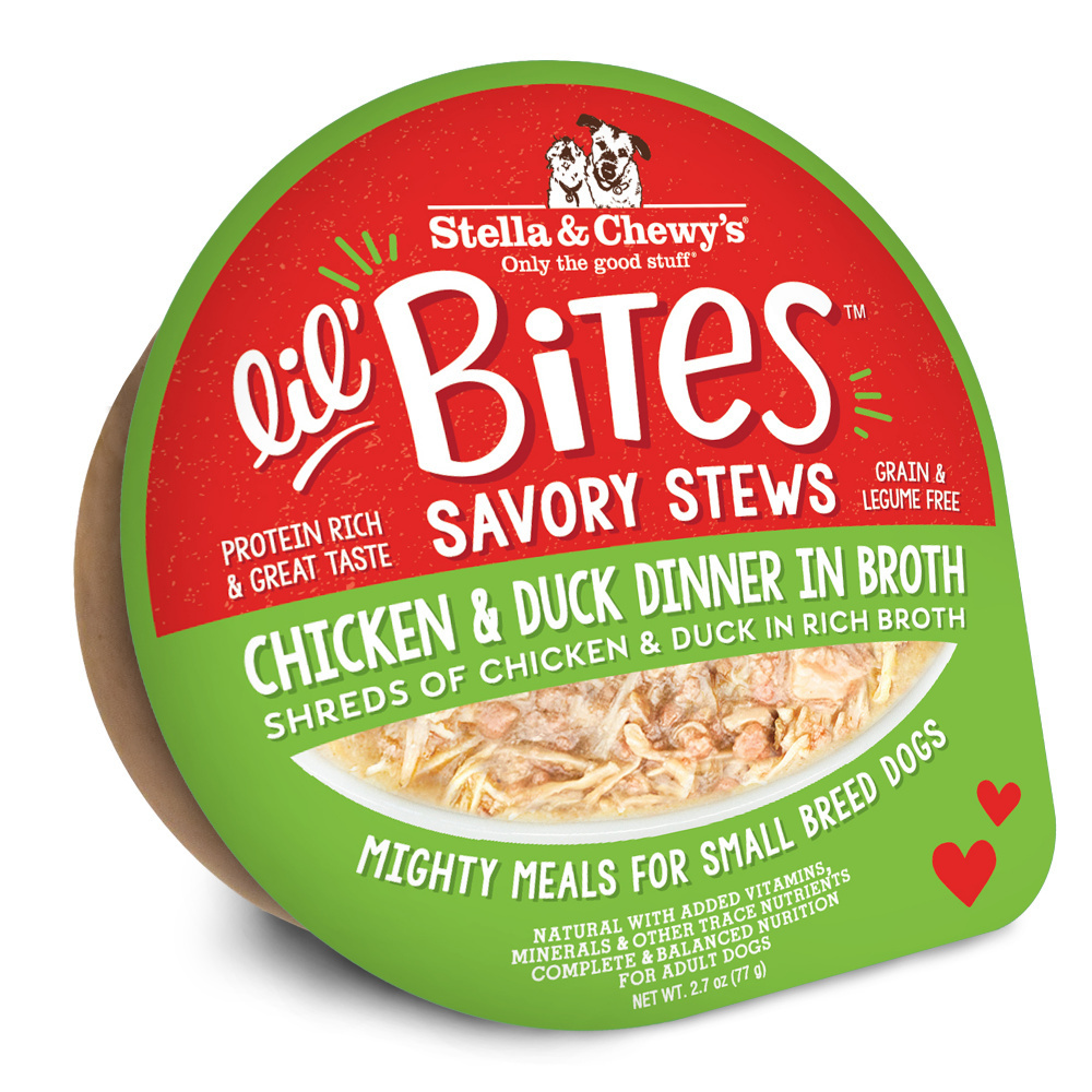 Stella & Chewy's Lil' Bites Chicken & Duck Stew Wet Dog Food, 2.7 oz.