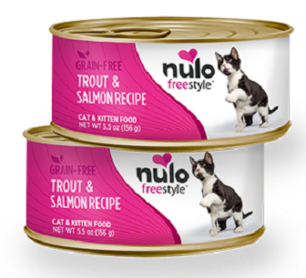 Nulo FreeStyle Trout & Salmon Recipe Grain-Free Canned Cat Pate, 5.5 oz.