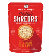 Stella & Chewy's Shredrs Chicken & Beef in Broth Wet Dog Food, 2.8 oz.