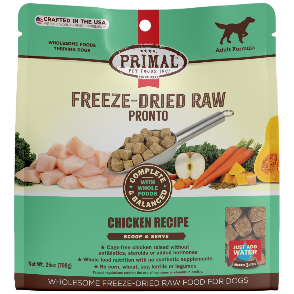 Primal Chicken Formula Freeze-Dried Pronto Dog Food, 25 oz.