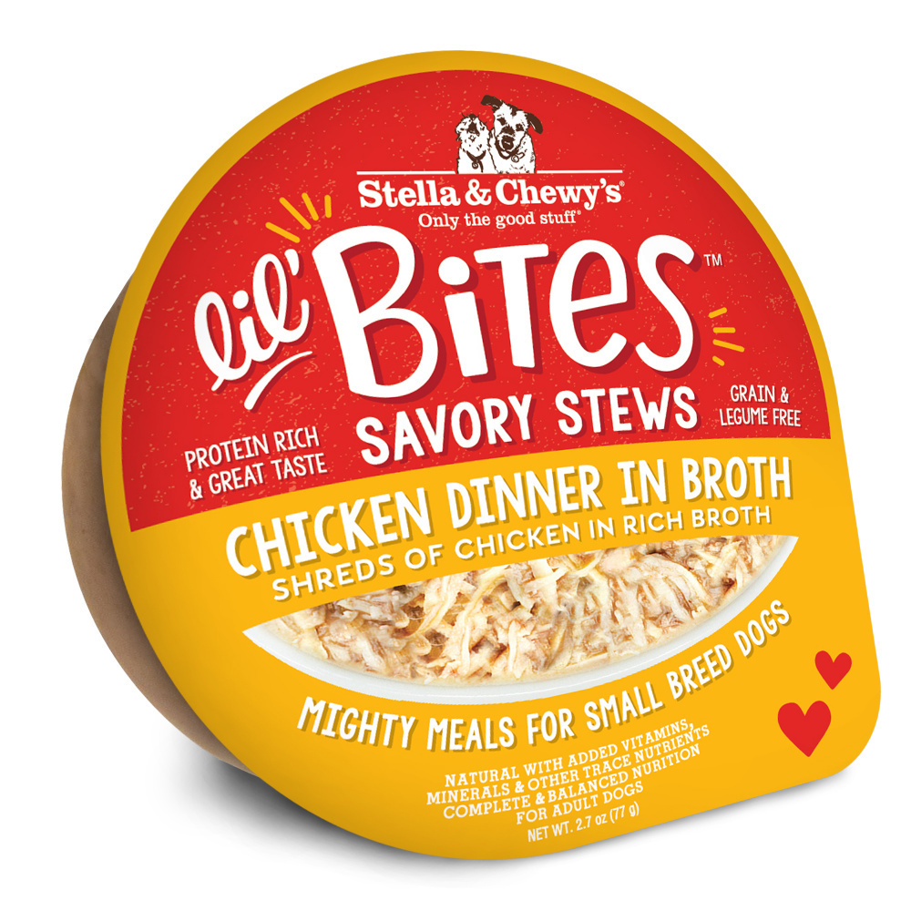Stella & Chewy's Lil' Bites Chicken Dinner Wet Dog Food, 2.7 oz.
