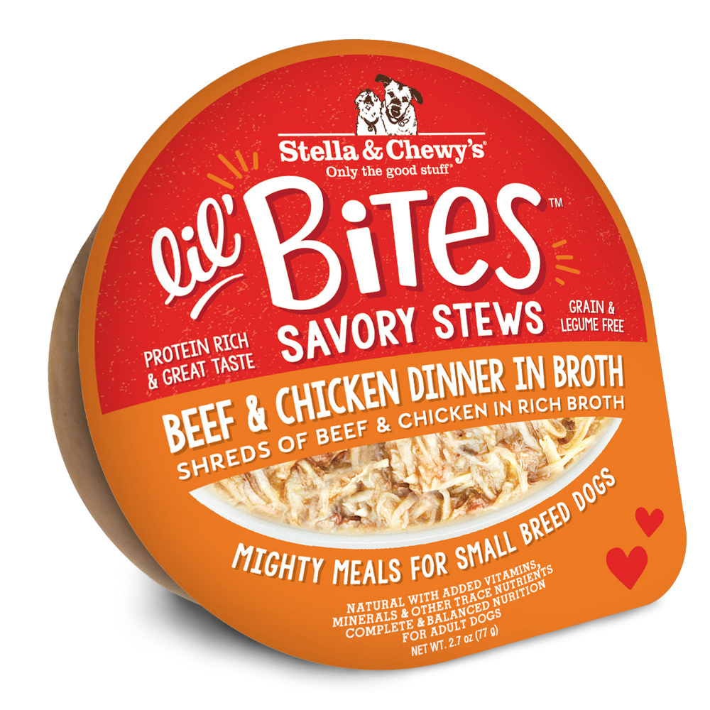 Stella & Chewy's Lil' Bites Beef & Chicken Stew Wet Dog Food, 2.7 oz.