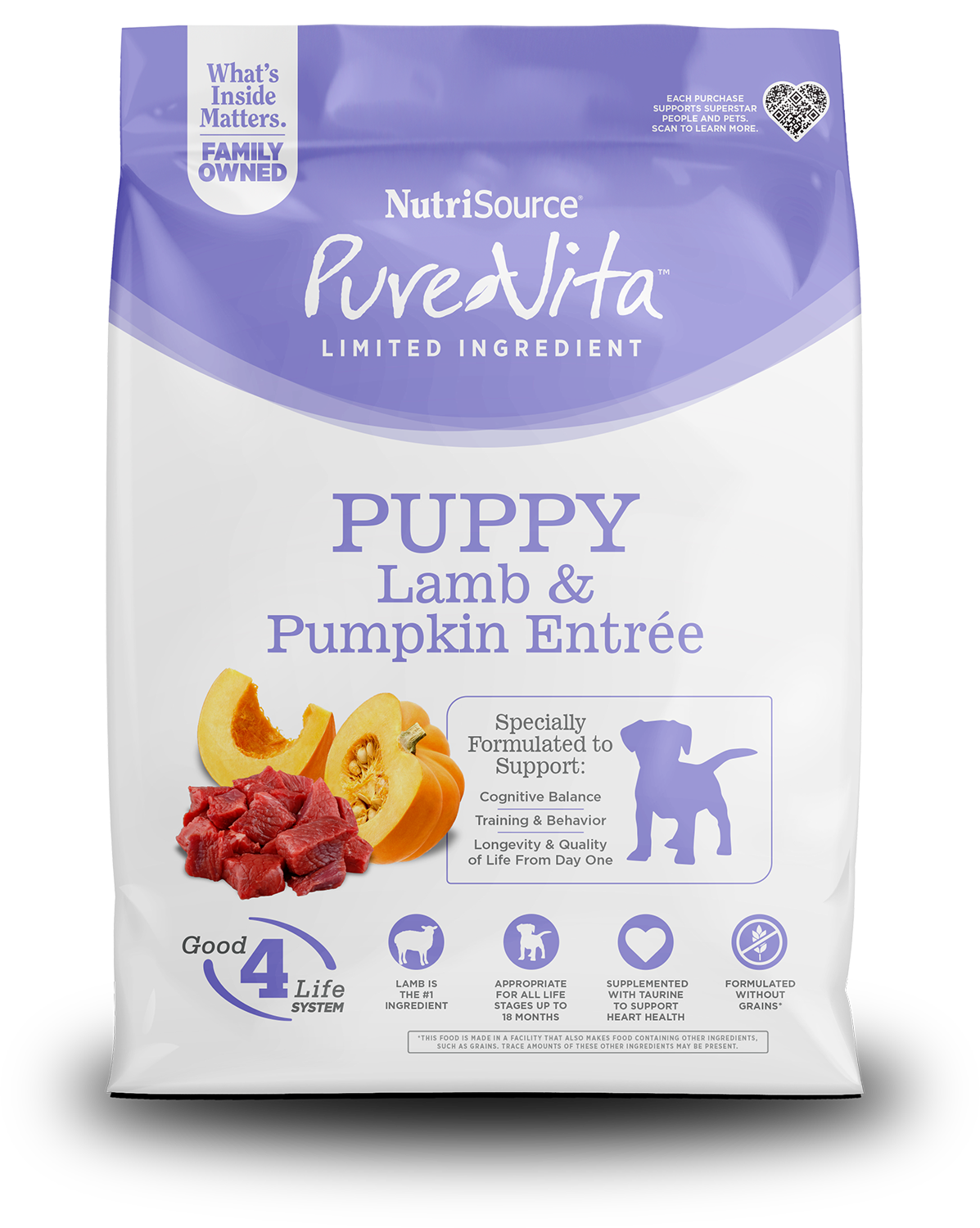 PureVita Lamb & Pumpkin Grain-Free Dry Puppy Food