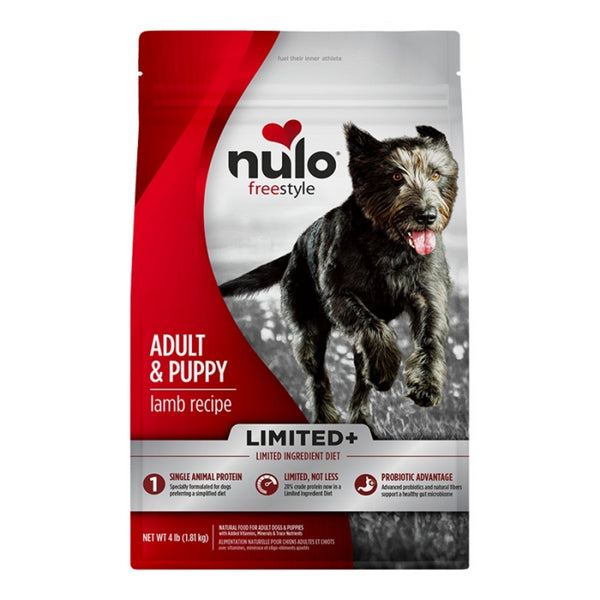 Nulo FreeStyle Limited Grain-Free Lamb & Lentil Dry Dog Food, 4 lbs.
