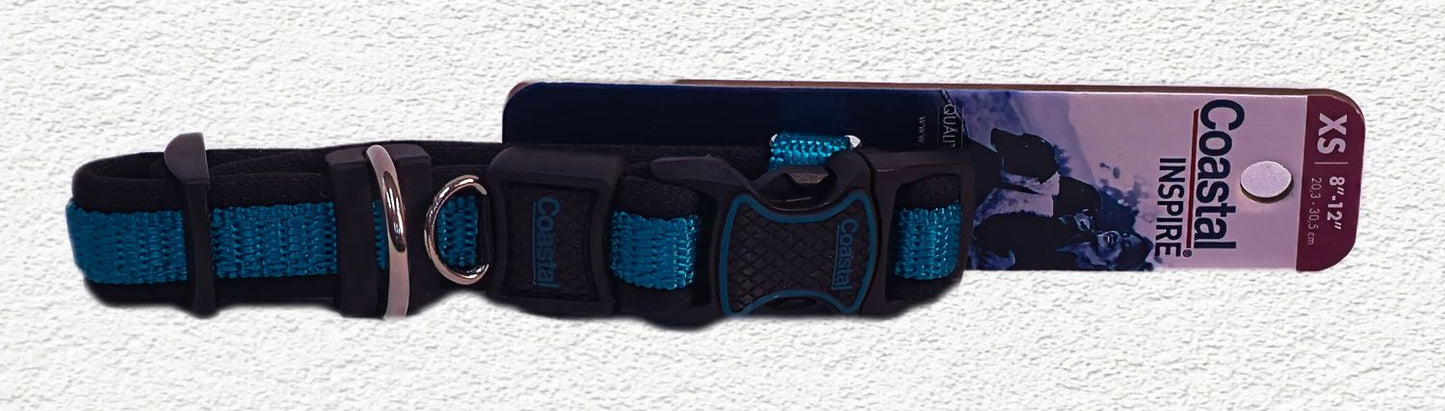 Coastal Inspire Adjustable Dog Collar, Aqua