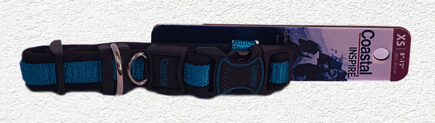 Coastal Inspire Adjustable Dog Collar, Aqua