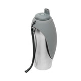 Messy Mutts Travel Water Bottle With Silicone Bowl Cat 24 oz
