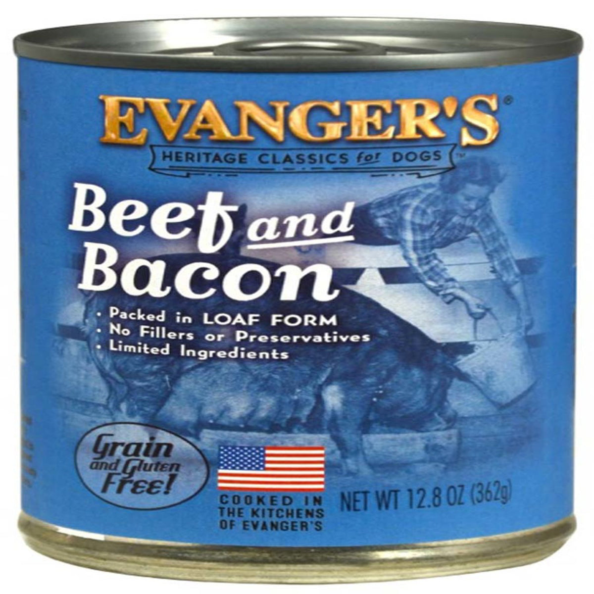 Evanger's Heritage Classics Beef & Bacon Wet Dog Food, 12.5 oz.