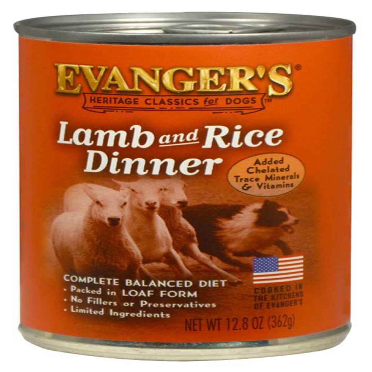 Evanger's Lamb & Rice Dinner Wet Dog Food, 12.5 oz.