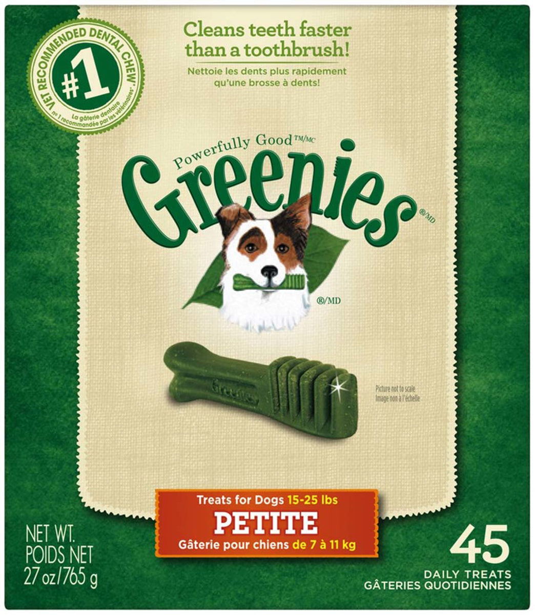 Greenies Petite Size Natural Dental Dog Treats, 27 oz. (45 Count)