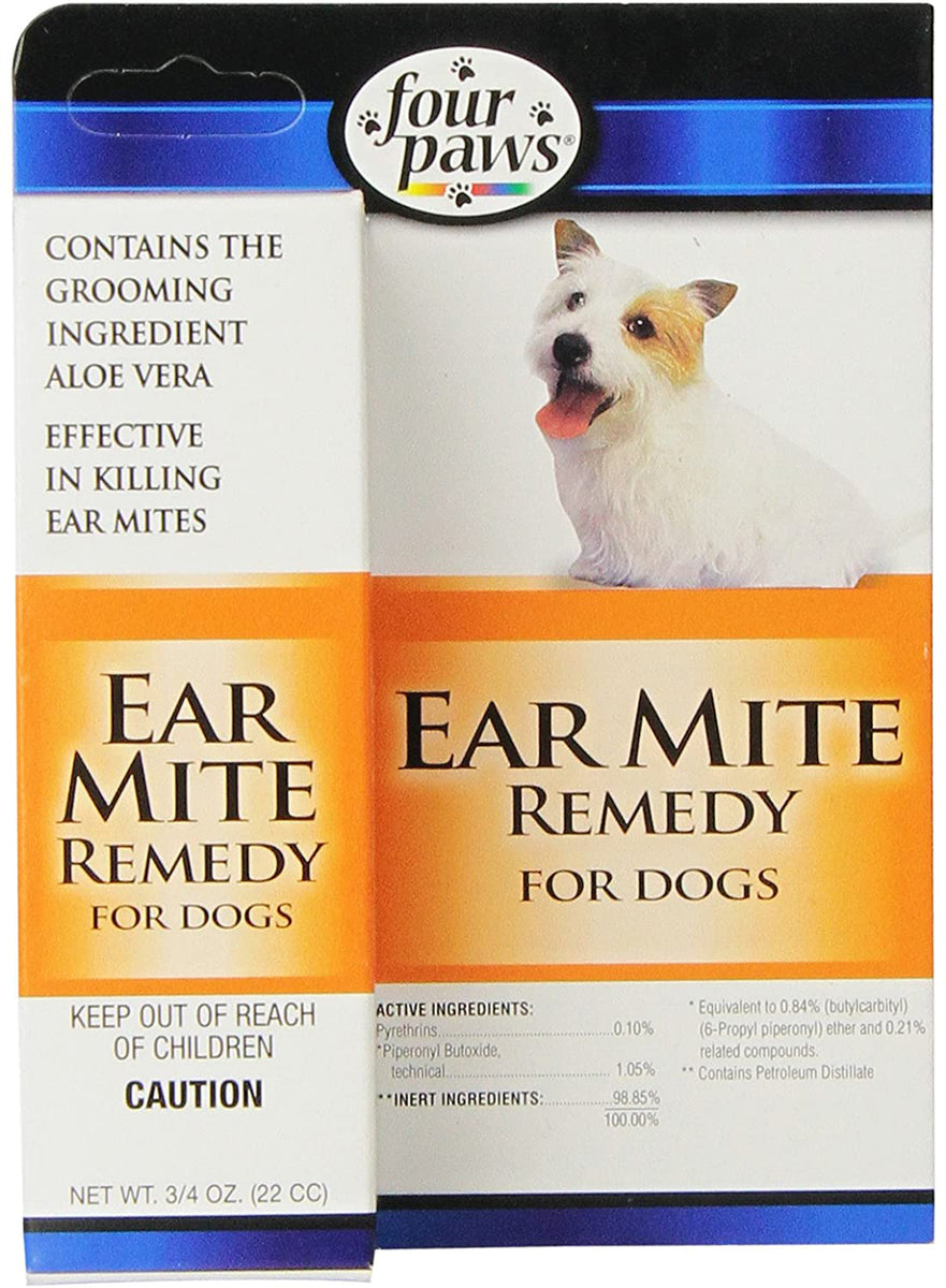Four Paws Aloe Ear Mite Treatment for Dogs, 0.8 oz.