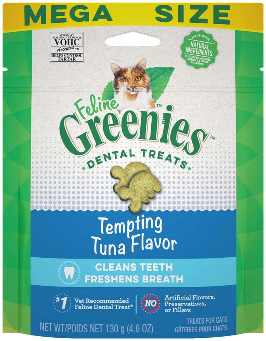 Feline Greenies Savory Tuna Flavor Dental Cat Treats, 4.6 oz.
