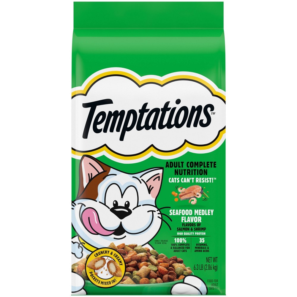 Mars Pet Care Temptations Seafood Medley Cat Food, 6.3 lbs Bag